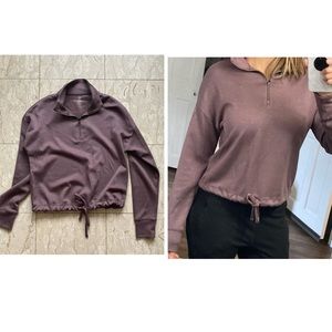 Gaiam Half Zip Crop - Mauve